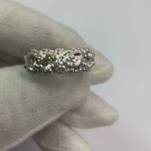 Video laden en afspelen in Gallery-weergave, Halve eeuwigheid diamanten band 4.50 karaat witgouden sieraden nieuw
