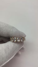 Video laden en afspelen in Gallery-weergave, Ovale Diamant 10.50 Ct Roségoud Eternity Ring Natuurlijke Diamanten Sieraden
