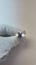 Video laden en afspelen in Gallery-weergave, Eagle Claws IGI GECERTIFICEERDE Diamanten Ring Prong Gezet Radiant Blauwe Saffier 7 Ct Goud 14K
