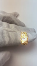 Video laden en afspelen in Gallery-weergave, 5 Karaat Princess Midden uit de a aarde gewonnen Diamanten Ring met Band Set Tweekleurig 14K
