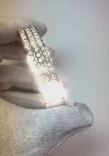 Video laden en afspelen in Gallery-weergave, Kanaalset ronde diamanten armband 10 karaat gouden sieraden
