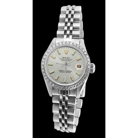 roestvrij staal Jubileum Armband Rolex Dameshorloge stok Wijzerplaat Diamant lunette
