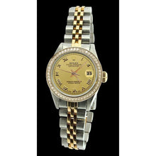 Afbeelding in Gallery-weergave laden, roestvrij staal &amp; gouden Romeinse wijzerplaat dameshorloge Rolex Datumjust Jubileum

