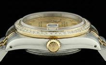 Afbeelding in Gallery-weergave laden, roestvrij staal &amp; gouden Romeinse wijzerplaat dameshorloge Rolex Datumjust Jubileum
