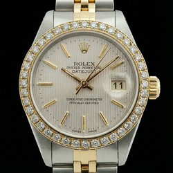 roestvrij staal & gouden jubileum Rolex datumjust wit Stok horloge Datumjust