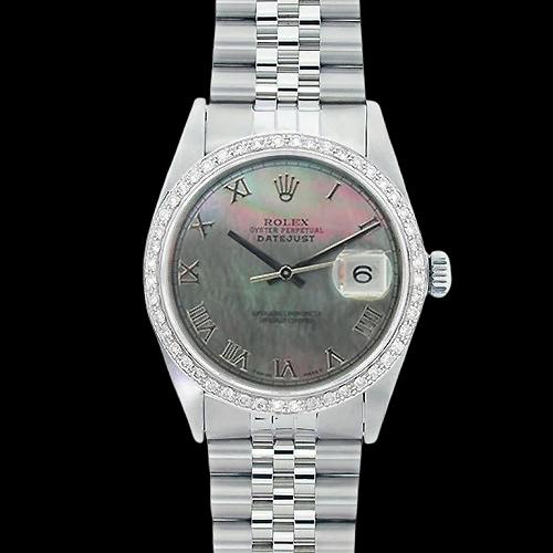 roestvrij staal jubileumarmband Rolex diamanten lunette grijze Romeinse wijzerplaat snel ingesteld