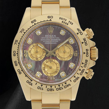 Afbeelding in Gallery-weergave laden, Rolex Cosmograph Daytona 116508 40mm Zwart Parelmoer Wijzerplaat Geelgoud Horloge

