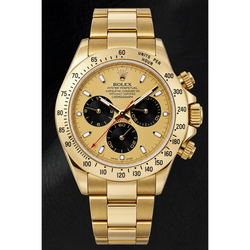 Rolex Cosmograph Daytona 116528 40mm Champagne Lichtgevende Wijzerplaat Geelgoud Horloge