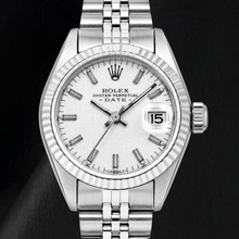 Afbeelding in Gallery-weergave laden, Rolex Date 6916 26mm Zilveren Linnen Wijzerplaat Roestvrij Staal Jubilee-armband Horloge
