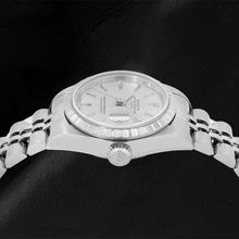 Afbeelding in Gallery-weergave laden, Rolex Date 6924 26mm Zilveren Wijzerplaat met Streepindexen Roestvrij Staal Jubilee-armband Horloge
