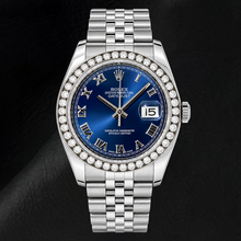 Afbeelding in Gallery-weergave laden, Rolex Datejust 116200 36mm Blauwe Romeinse Wijzerplaat Roestvrij Staal Horloge
