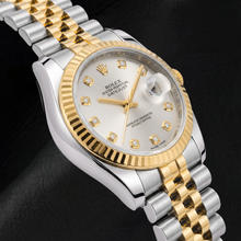 Afbeelding in Gallery-weergave laden, Rolex Datejust 116233 36mm Zilveren Diamanten Wijzerplaat Tweekleurig Horloge
