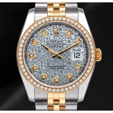 Afbeelding in Gallery-weergave laden, Rolex Datejust 116233 Zilveren Diamanten Wijzerplaat 36mm Tweekleurig Horloge
