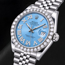 Afbeelding in Gallery-weergave laden, Rolex Datejust 116234 36mm IJsblauwe Romeinse Diamanten Wijzerplaat Roestvrij Staal Horloge
