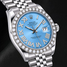 Afbeelding in Gallery-weergave laden, Rolex Datejust 116234 36mm IJsblauwe Romeinse Diamanten Wijzerplaat Roestvrij Staal Horloge

