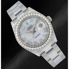 Afbeelding in Gallery-weergave laden, Rolex Datejust 116300 41 mm Wit Parelmoer Romeinse Diamanten Wijzerplaat Roestvrij Staal Horloge
