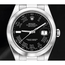 Afbeelding in Gallery-weergave laden, Rolex Datejust 116300 41mm Zwarte Romeinse Wijzerplaat Roestvrij Staal Horloge
