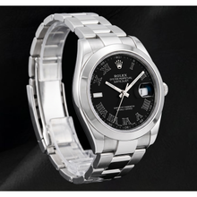 Afbeelding in Gallery-weergave laden, Rolex Datejust 116300 41mm Zwarte Romeinse Wijzerplaat Roestvrij Staal Horloge
