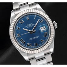 Afbeelding in Gallery-weergave laden, Rolex Datejust 116334 41mm Blauwe Romeinse Wijzerplaat Goud en Roestvrij Staal Horloge
