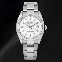 Rolex Datejust 126200 36mm Zilveren Lichtgevende Wijzerplaat Roestvrij Staal Horloge