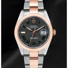 Afbeelding in Gallery-weergave laden, Rolex Datejust 126301 41mm Tweekleurig Horloge met Grijze Romeinse Wijzerplaat
