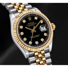 Afbeelding in Gallery-weergave laden, Rolex Datejust 126333 41mm Zwarte Diamanten Wijzerplaat Tweekleurig Horloge
