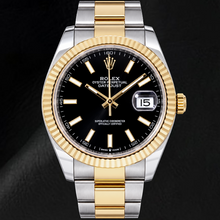 Afbeelding in Gallery-weergave laden, Rolex Datejust 126333 41mm Zwarte Lichtgevende Wijzerplaat Tweekleurig Horloge
