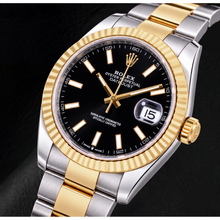 Afbeelding in Gallery-weergave laden, Rolex Datejust 126333 41mm Zwarte Lichtgevende Wijzerplaat Tweekleurig Horloge
