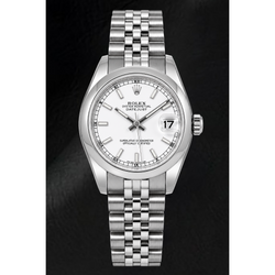 Rolex Datejust 178240 31mm Roestvrij Staal Horloge met Witte Lichtgevende Wijzerplaat