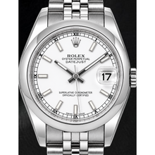 Afbeelding in Gallery-weergave laden, Rolex Datejust 178240 31mm Roestvrij Staal Horloge met Witte Lichtgevende Wijzerplaat
