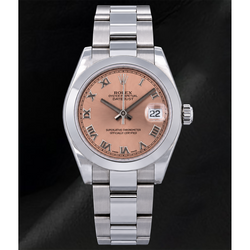 Rolex Datejust 178240 Zalmkleurige Romeinse Wijzerplaat 31mm Roestvrij Staal Horloge
