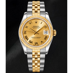 Rolex Datejust 178273 31mm Champagne Romeinse Wijzerplaat Tweekleurig Horloge