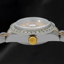 Afbeelding in Gallery-weergave laden, Rolex Datejust 26mm 6917 Champagne String Diamanten Wijzerplaat Tweekleurig Jubilee-armband Horloge
