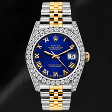 Afbeelding in Gallery-weergave laden, Rolex Datejust 26mm 69173 Blauwe Romeinse Wijzerplaat Tweekleurig Jubilee-armband Horloge
