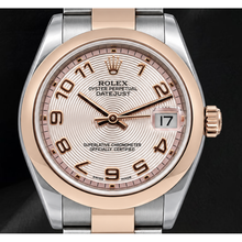 Afbeelding in Gallery-weergave laden, Rolex Datejust 31mm 178241 Tweekleurig horloge met roze Arabische wijzerplaat
