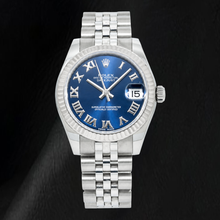 Afbeelding in Gallery-weergave laden, Rolex Datejust 31mm 178274 Blauwe Romeinse Wijzerplaat Roestvrij Staal Horloge

