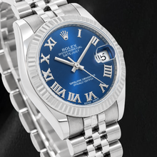 Afbeelding in Gallery-weergave laden, Rolex Datejust 31mm 178274 Blauwe Romeinse Wijzerplaat Roestvrij Staal Horloge
