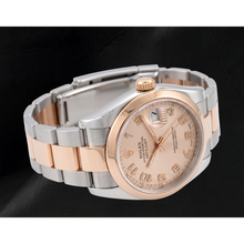 Afbeelding in Gallery-weergave laden, Rolex Datejust 36mm 116201 Roze Concentrische Arabische Wijzerplaat Tweekleurig Horloge
