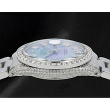 Afbeelding in Gallery-weergave laden, Rolex Datejust 36mm 1601 Blauwe Parelmoer Romeinse Diamanten Wijzerplaat Roestvrij Staal Horloge
