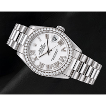Afbeelding in Gallery-weergave laden, Rolex Datejust 68279 31mm Witte Romeinse Diamanten Wijzerplaat Witgoud Horloge
