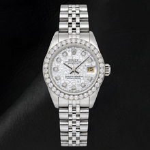 Afbeelding in Gallery-weergave laden, Rolex Datejust 6916 26mm Zilveren Jubilee Diamanten Wijzerplaat Roestvrij Staal Horloge
