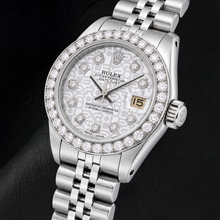 Afbeelding in Gallery-weergave laden, Rolex Datejust 6916 26mm Zilveren Jubilee Diamanten Wijzerplaat Roestvrij Staal Horloge
