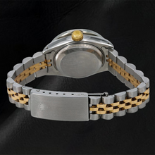 Afbeelding in Gallery-weergave laden, Rolex Datejust 6917 26 mm Horloge, Blauwe Diamanten Wijzerplaat met Diamantensnoer, Tweekleurig, Jubilee-armband
