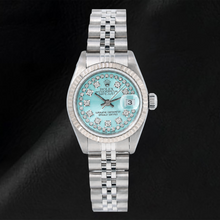 Afbeelding in Gallery-weergave laden, Rolex Datejust 6917 26mm IJsblauwe String Diamanten Wijzerplaat Roestvrij Staal Jubilee-armband Horloge
