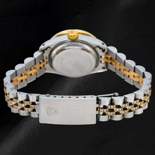 Afbeelding in Gallery-weergave laden, Rolex Datejust 6917 26mm Tweekleurig Horloge met Blauwe Diamanten Wijzerplaat en Semi-diamanten Jubilee-armband
