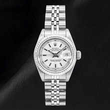 Afbeelding in Gallery-weergave laden, Rolex Datejust 6917 26mm Zilveren Wijzerplaat met Streepindexen Roestvrij Staal Jubilee-armband Horloge

