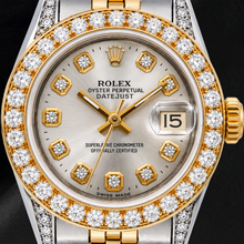 Afbeelding in Gallery-weergave laden, Rolex Datejust 69173 26 mm Zilveren Diamanten Wijzerplaat Tweekleurig Jubilee-armband Horloge
