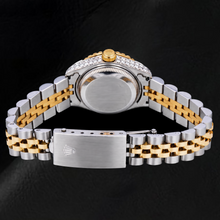 Afbeelding in Gallery-weergave laden, Rolex Datejust 69173 26mm Wit Parelmoer Diamanten Wijzerplaat Tweekleurig Horloge
