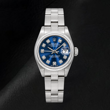 Afbeelding in Gallery-weergave laden, Rolex Datejust 69240 26mm Blauwe Diamanten Wijzerplaat Roestvrij Staal Horloge
