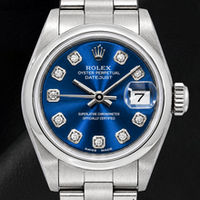 Afbeelding in Gallery-weergave laden, Rolex Datejust 69240 26mm Blauwe Diamanten Wijzerplaat Roestvrij Staal Horloge
